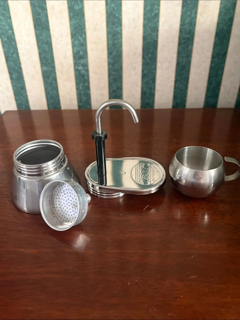 INOX GSI Stainless Steel Espresso Coffee Maker Set - Silver